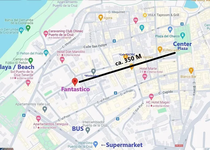 Fantastico 4 - With Large Private Terrace, Free Parking, Air Conditioning, Bbq * Puerto de la Cruz (Tenerife)